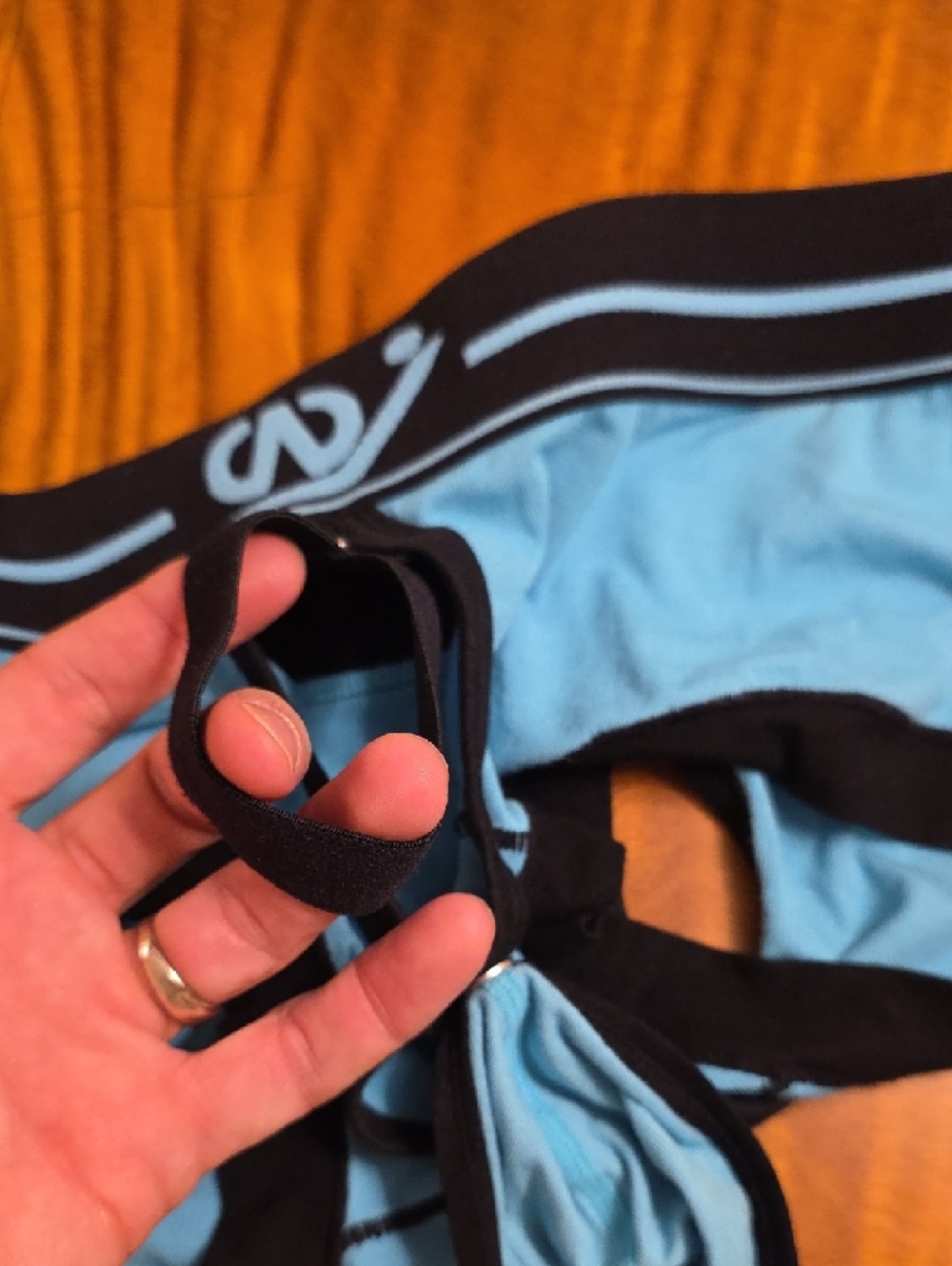 Men's Teal Boxer Briefs with Black Trim — Supportive Contour Design - Picture 10 of 14